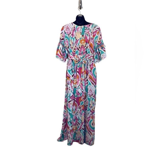 Anany maxi dress colorful bohemian embroidered tassel Resortwear maxi dress med - Picture 4 of 10